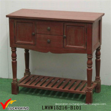 Ручная роспись Vintage Console Античный красный деревянный стол